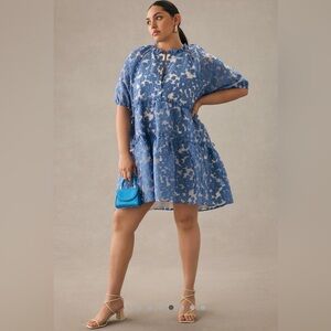 EUC Maeve Tiered Jacquard Dress, Size L